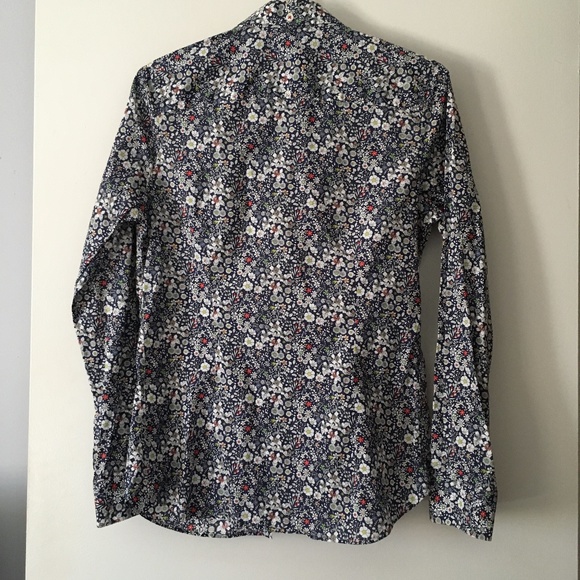 LIBERTY X SIMONS Floral Cotton Button Up Shirt S - Picture 2 of 5